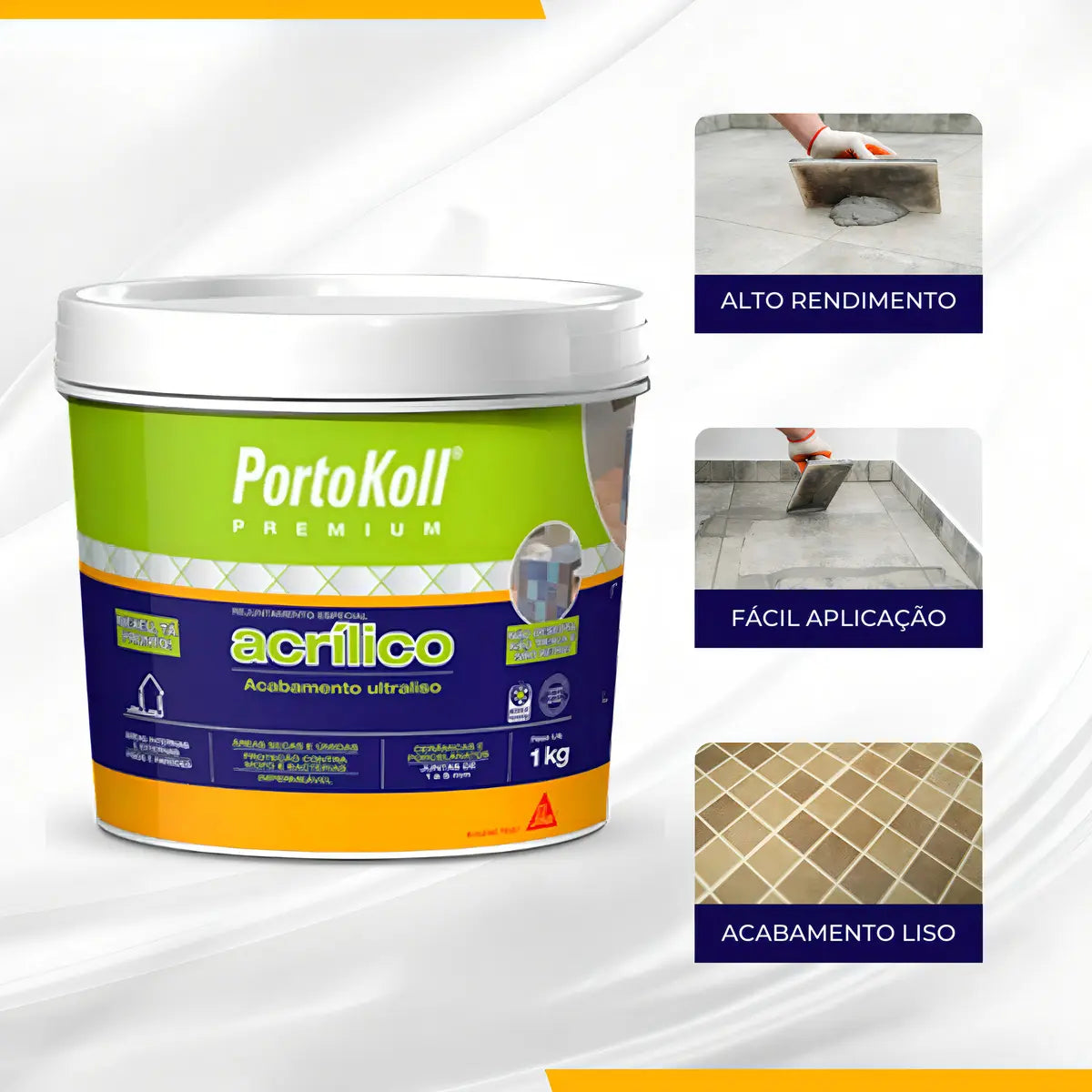 Rejunte Acrílico Areia 1 Kg - Portokoll