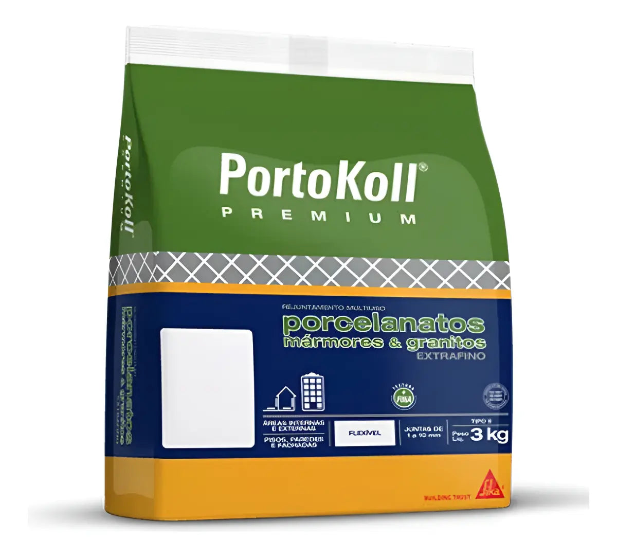 Rejunte Porcelanato Preto 3 Kg  - Portokoll