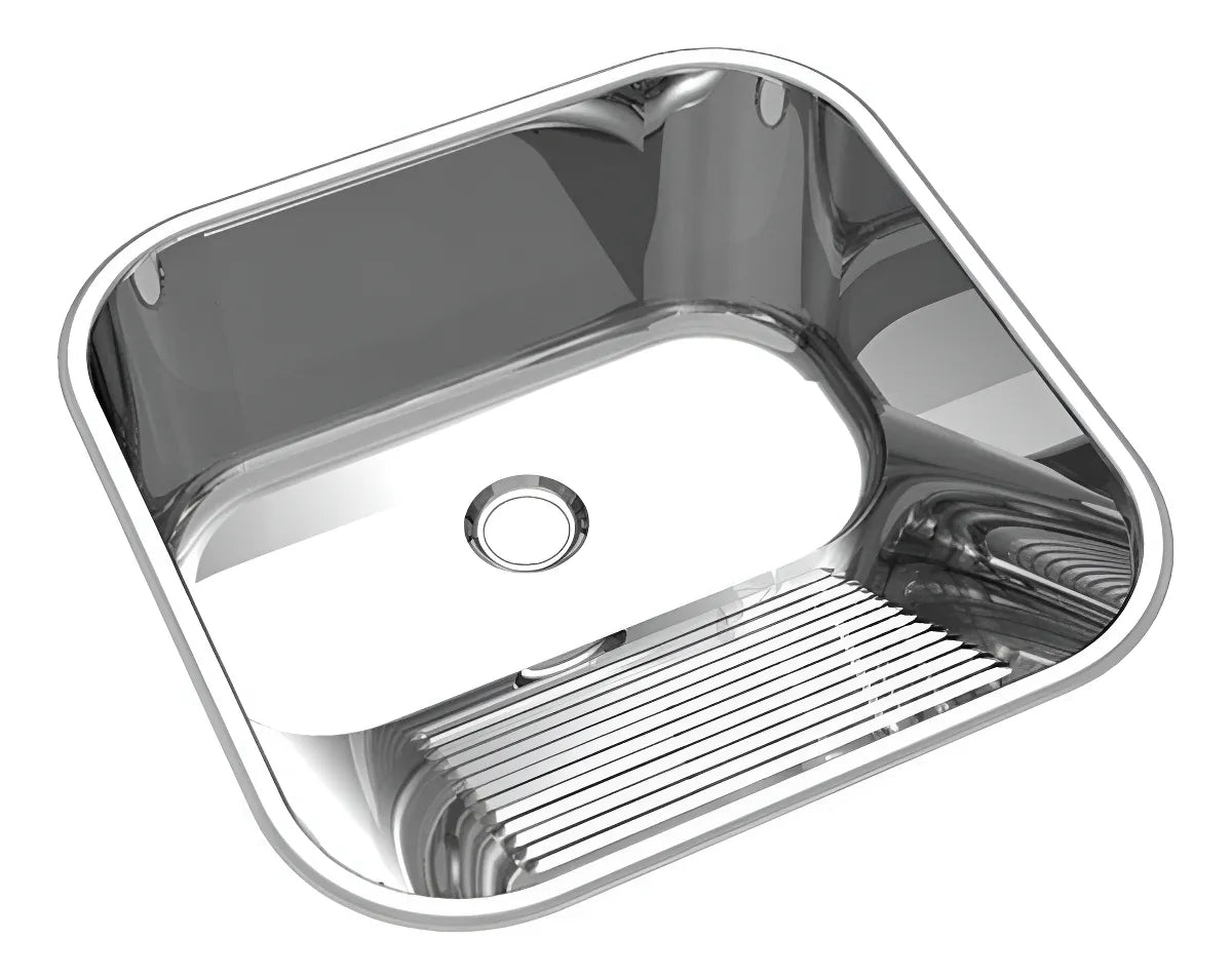 Tanque Inox Aço 304 Sobrepor Sem Fixação 40X40 22 Litros - Tecnocuba