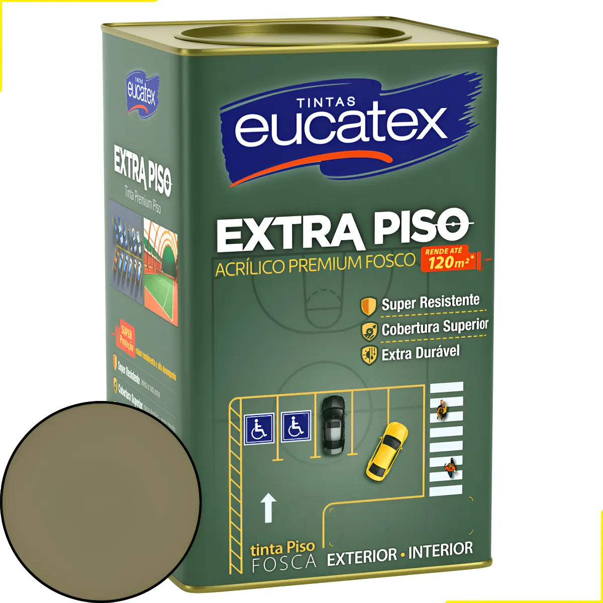 Tinta Acrílica Para Piso 18L Concreto - Eucatex