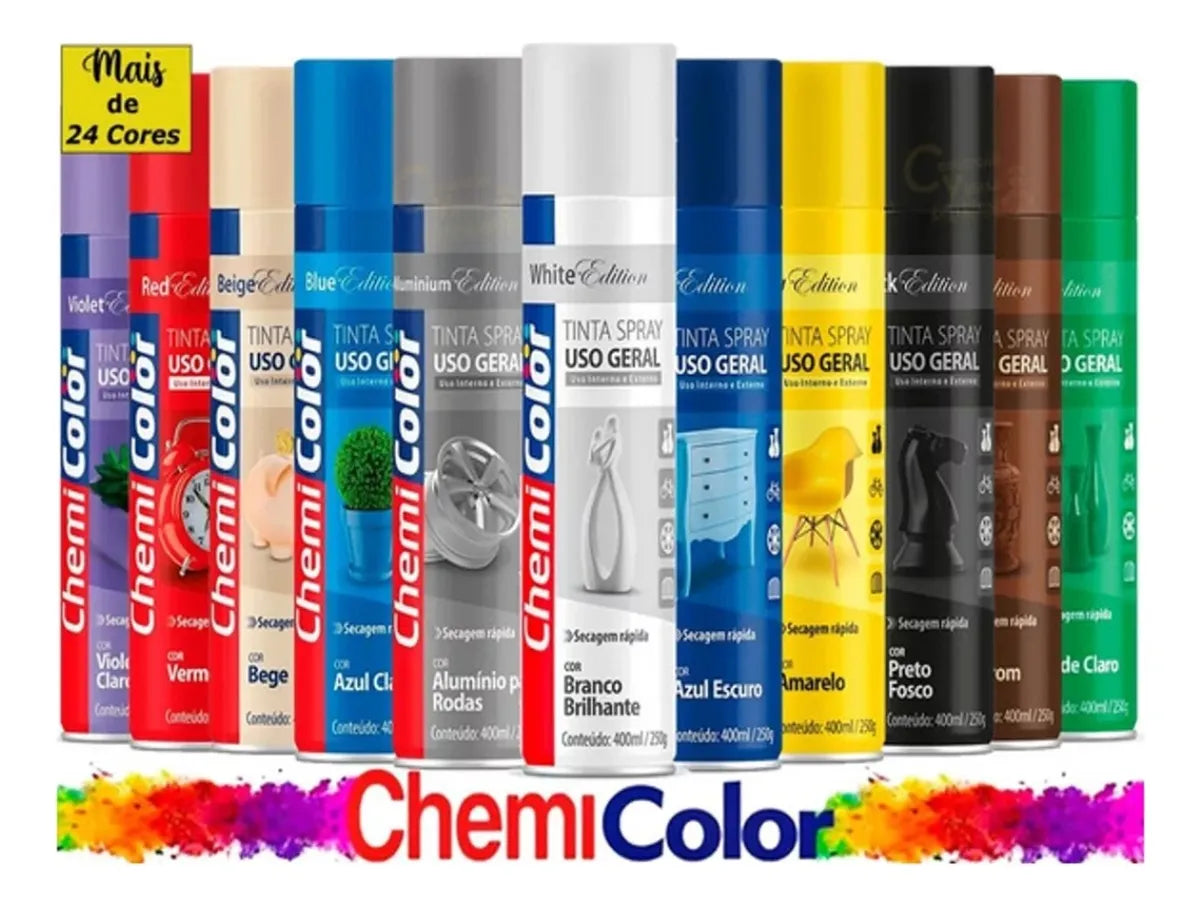 Tinta Spray Alta Temperatura Alumínio 250ML - Chemicolor