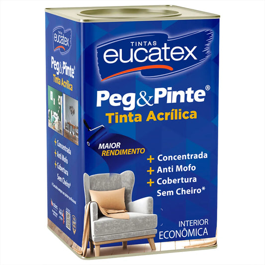 Tinta Acrílica Peg & Pinte 18L Azul Navegante - Eucatex