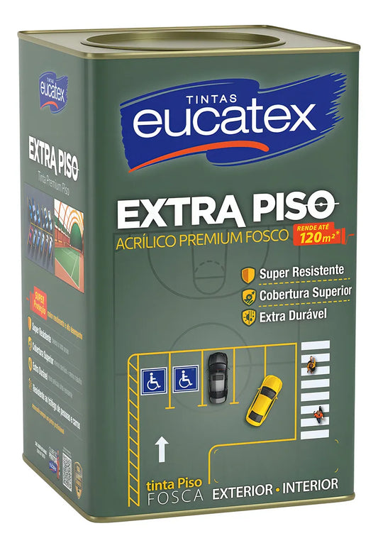 Tinta Acrílica Para Piso 18L Cinza - Eucatex