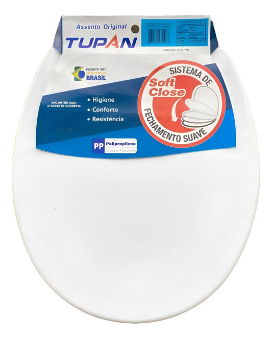 Assento Sanitário Uiversal Solution PP Soft Close Branco - Tupan