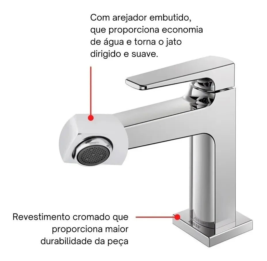 Torneira Lavatorio Mesa Lift Cromada 00871906 - Docol