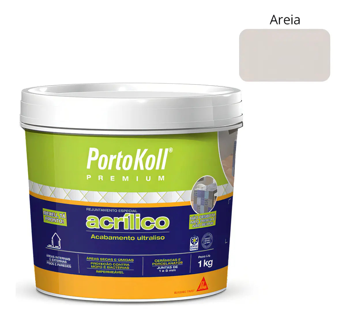 Rejunte Acrílico Areia 1 Kg - Portokoll