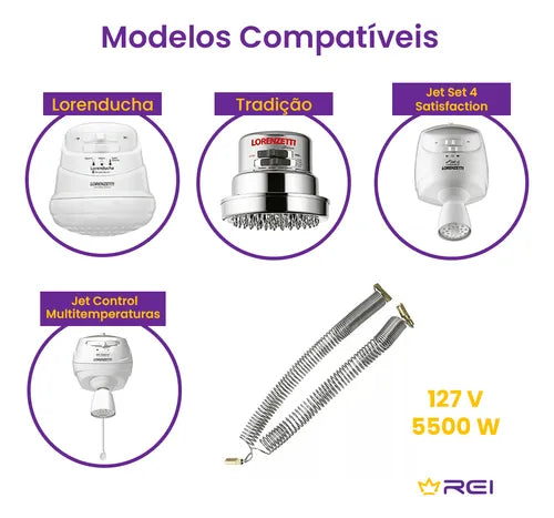 Resistência Para Chuveiro Tradição 220V5500/5700 - Lorenzetti
