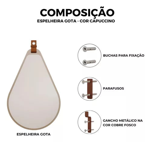 Espelheira para Banheiro Gota Cappuccino - MGM