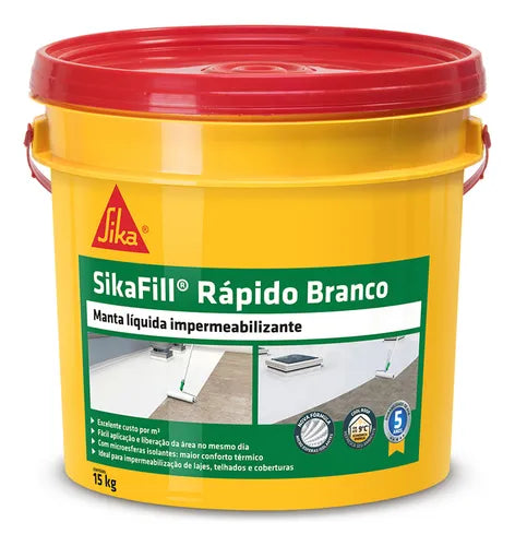 Sikafill Rapido Branco 15 KG - Sika