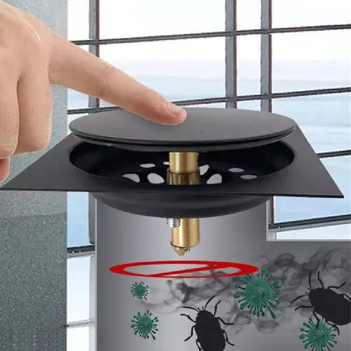 Ralo Inox Click Black 15X15 Cromado - FLVX