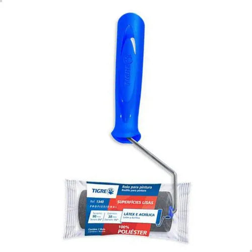 Rolo para pintura de Espuma Cinza com cabo 9cm Ref.1340-090 - Tigre