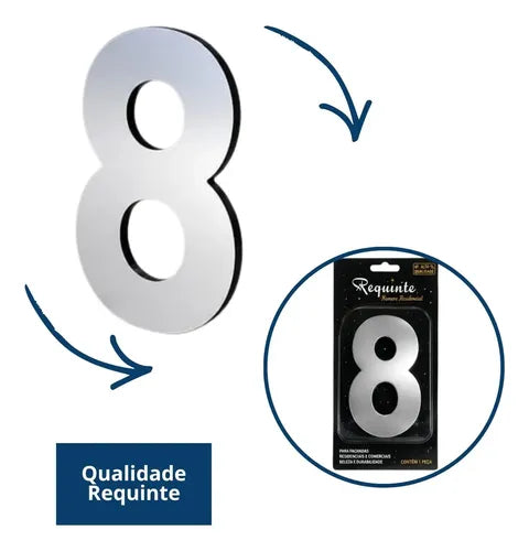 Algarismo número 8 15cm - Requinte