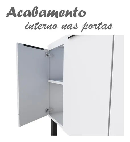 Gabinete Aço Para Pia 120 3 Gavetas Branca Júpiter - Cozimax