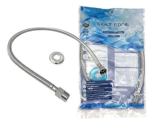 Engate Flexível de Aço Inox Trançado 1/2" X 60CM - FLVX