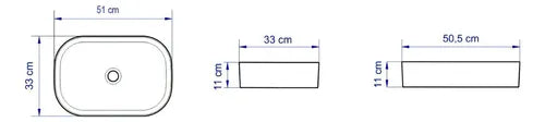 Cuba De Apoio Retangular 52X34 Branca Ica 26 - Icasa