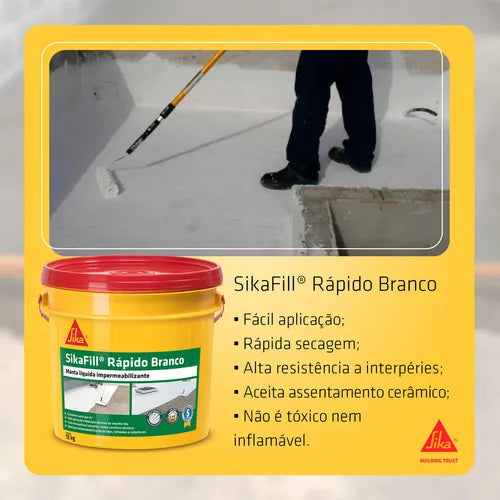 Sikafill Rapido Branco 15 KG - Sika