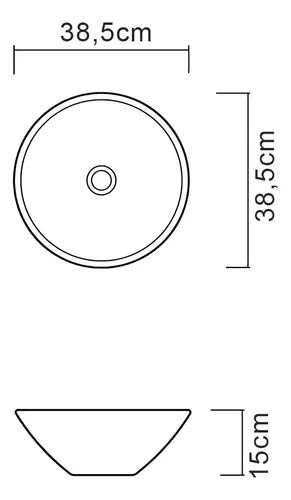 Cuba De Apoio Redonda 38CM Branca Ica 1 - Icasa