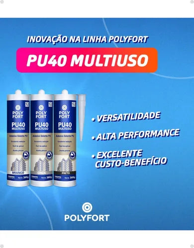 Adesivo PU 40 Cinza 360 Grs - Pulvitec