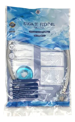 Engate Flexível de Aço Inox Trançado 1/2" X 60CM - FLVX