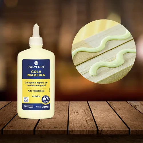Adesivo Cola Madeira Polyfort 90 Grs - Pulvitec