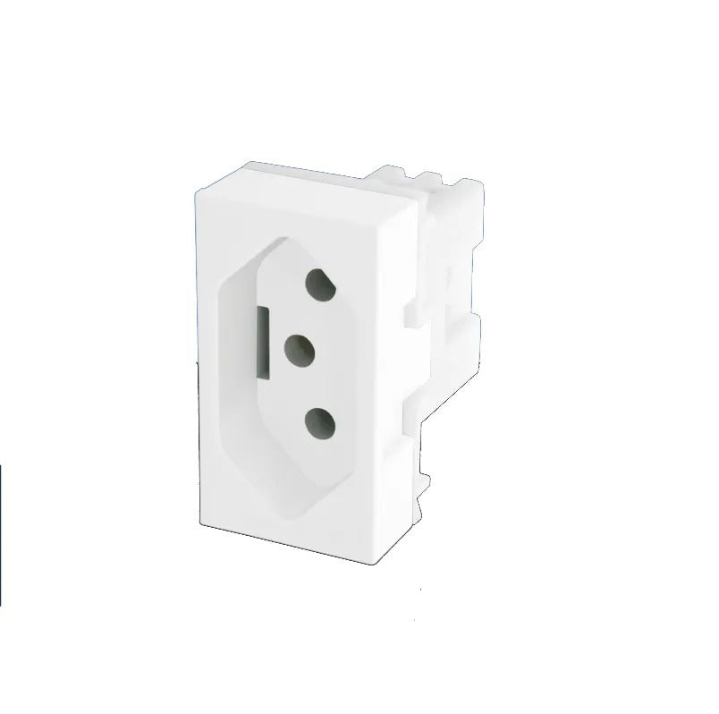 Módulo Tomada 2P+T 10A/250V 1427 Modulare / Evidence / Blanc Mais - Fa ...
