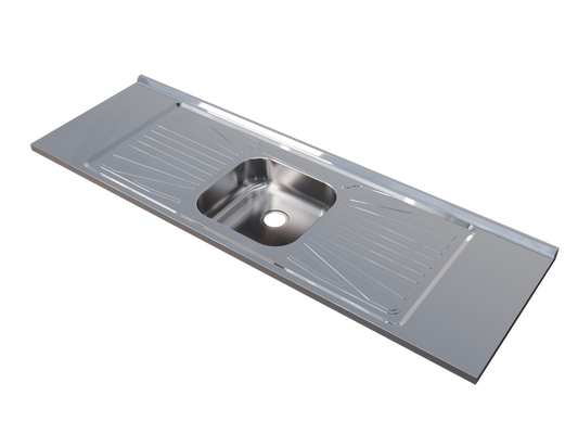 Pia Aço Inox 160X52 Concretada - Fabrinox