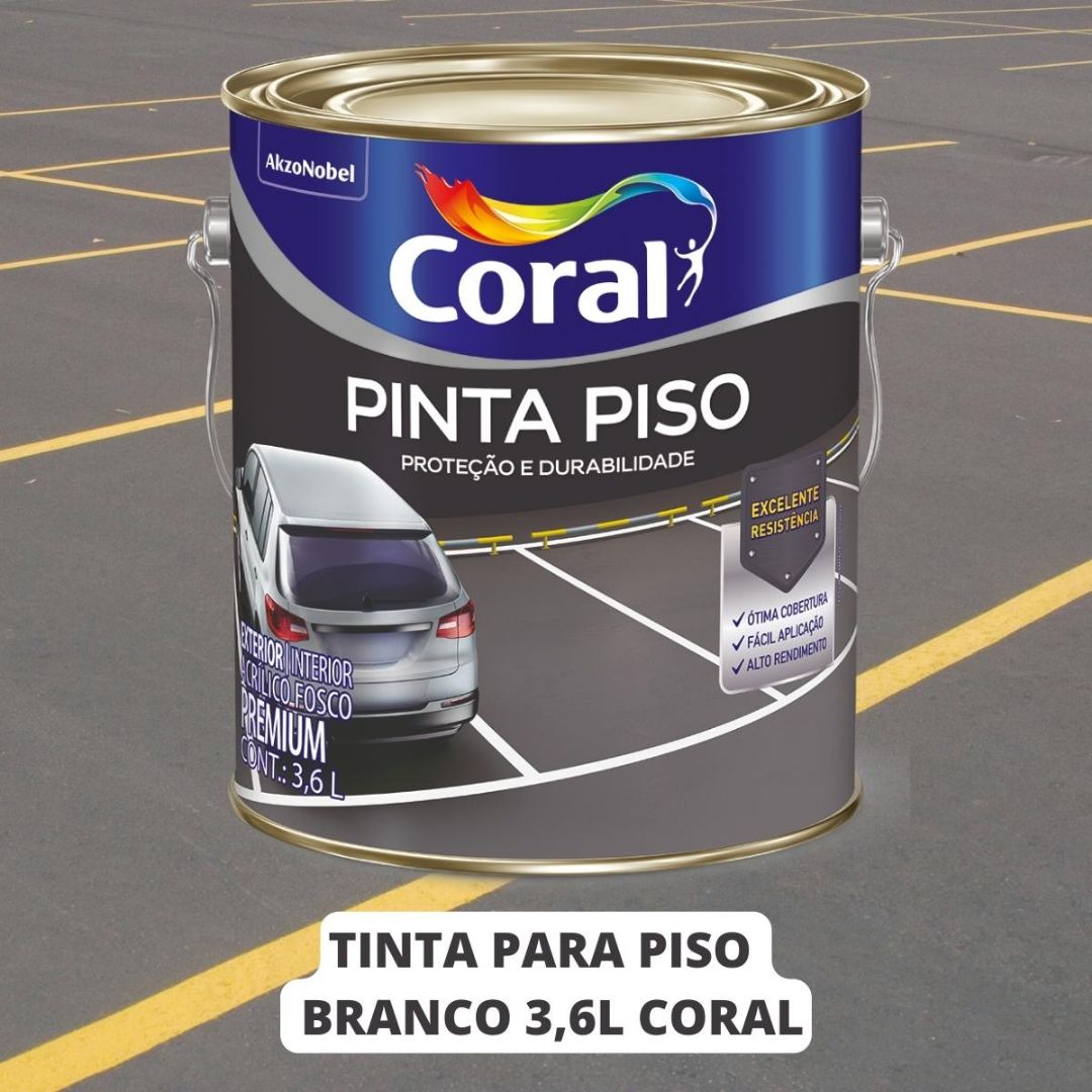 Tinta Pinta Piso Branco 3,6L - Coral