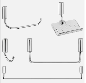 Kit Acessório de Banheiro Idea Cromado 5 Peças 00586306 - Docol