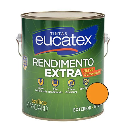 Tinta Acrílica Rendimento Extra 3,6L Cenoura - Eucatex