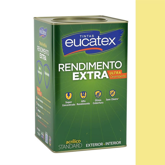 Tinta Acrílica Rendimento Extra 18L Amarelo Canário - Eucatex