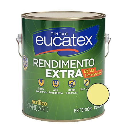 Tinta Acrílica Rendimento Extra 3,6L Amarelo Canário - Eucatex