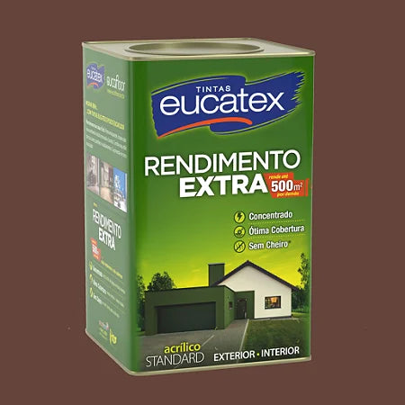 Tinta Acrílica Rendimento Extra 18L Chocolate - Eucatex