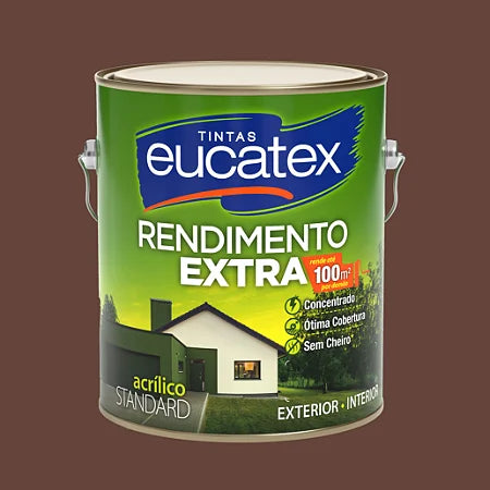 Tinta Acrílica Rendimento Extra 3,6L Chocolate - Eucatex