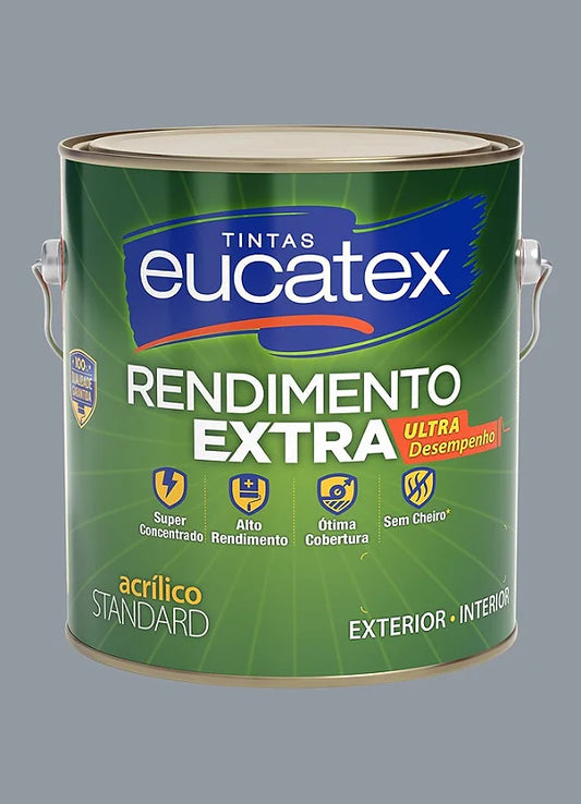 Tinta Acrílica Rendimento Extra 3,6L Cinza Granizo - Eucatex