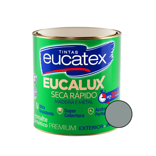 Tinta Esmalte Premium Brilhante 900ml Cinza Médio - Eucatex