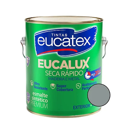Tinta Esmalte Premuim Brilhante 3,6L Cinza Médio - Eucatex