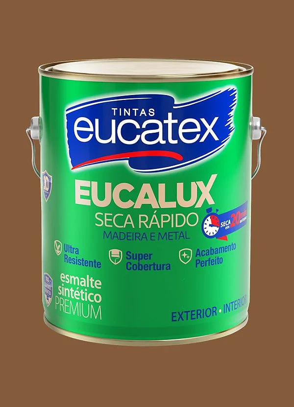 Tinta Esmalte Premuim Brilhante 3,6L Marrom Conhaque - Eucatex