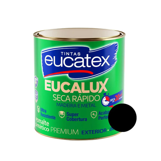 Tinta Esmalte Premium Brilhante 900ml Preto - Eucatex