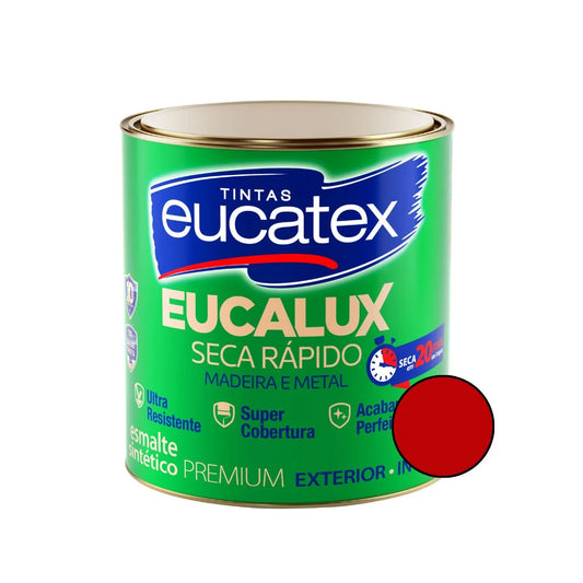 Tinta Esmalte Premium Brilhante 900ml Vermelho - Eucatex
