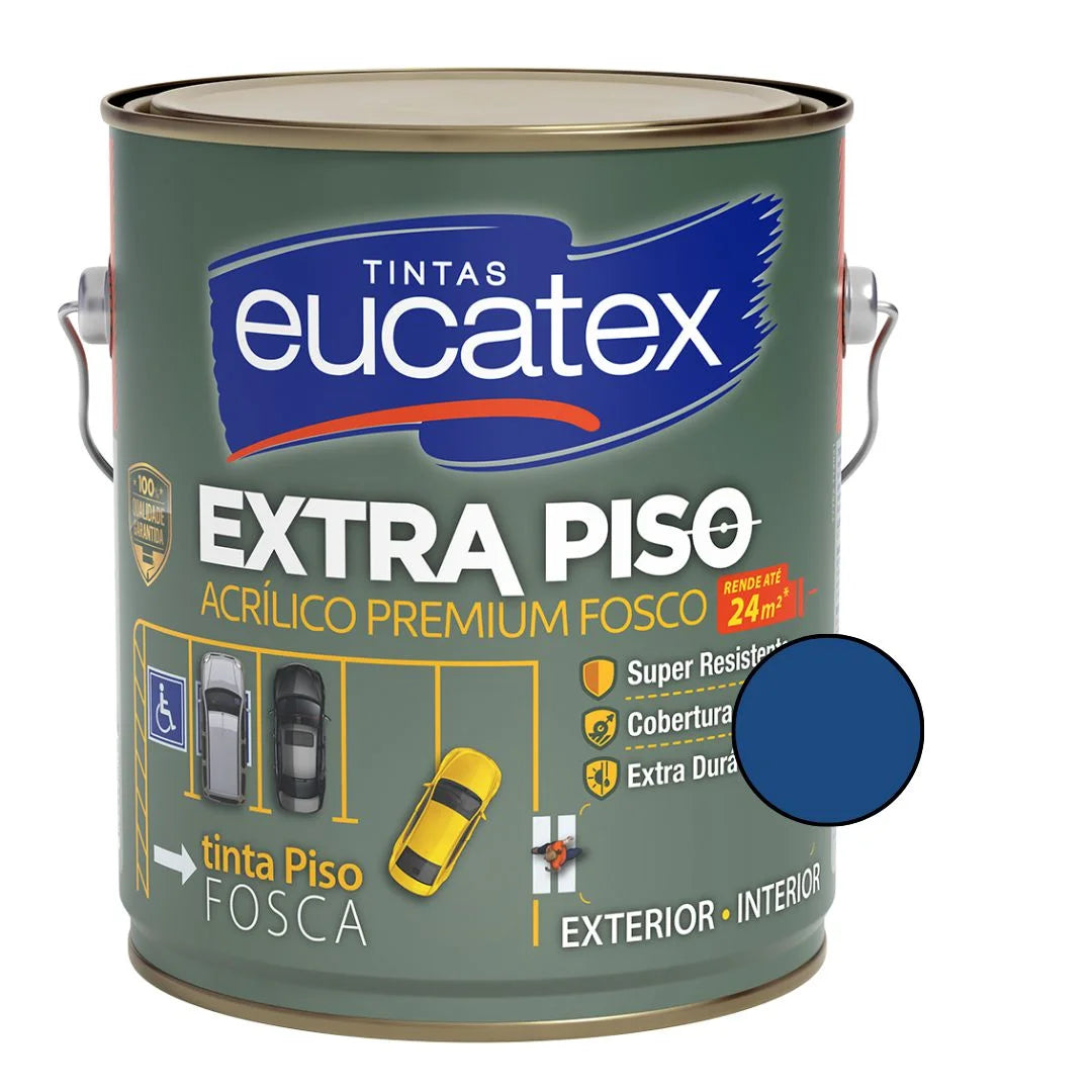 Tinta Acrílica Para Piso 3,6KG Azul - Eucatex