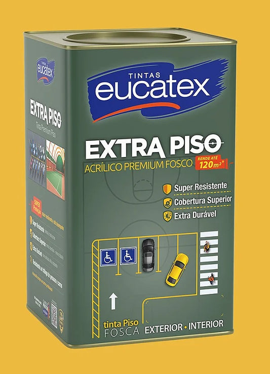 Tinta Acrílica Para Piso 18L Amarelo Demarcação - Eucatex