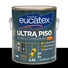 Tinta Acrílica Para Piso 3,6KG Preto - Eucatex