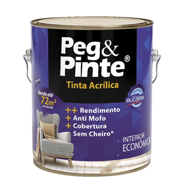 Tinta Acrílica Peg & Pinte 3,6L Limão - Eucatex