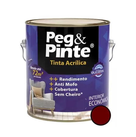 Tinta Acrílica Peg & Pinte 3,6L Rubi - Eucatex