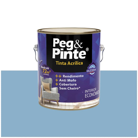 Tinta Acrílica Peg & Pinte 3,6L Azul Navegante - Eucatex