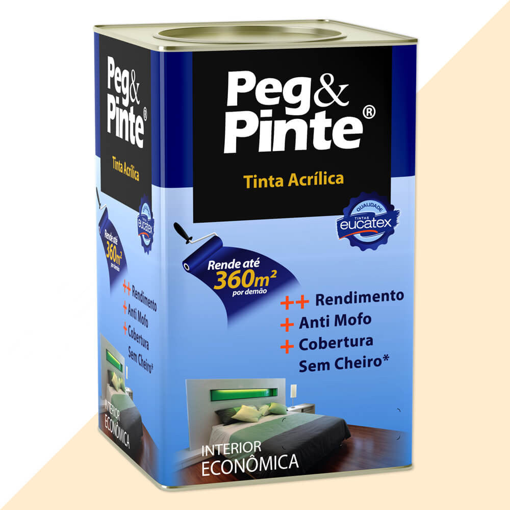 Tinta Acrílica Peg & Pinte 18L Palha - Eucatex