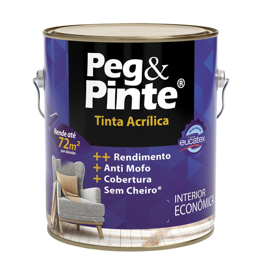 Tinta Acrílica Peg & Pinte 3,6L Branco - Eucatex