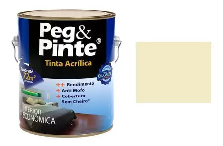 Tinta Acrílica Peg & Pinte 3,6L Palha - Eucatex