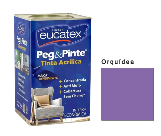 Tinta Acrílica Peg & Pinte 18L Orquídea - Eucatex