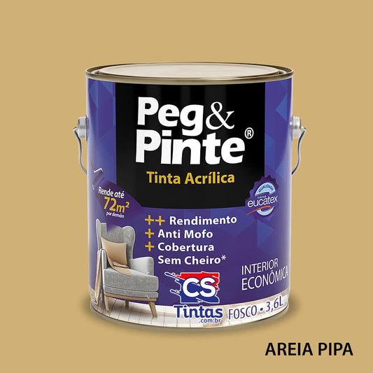 Tinta Acrílica Peg & Pinte 3,6L Areia - Eucatex